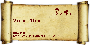 Virág Alex névjegykártya